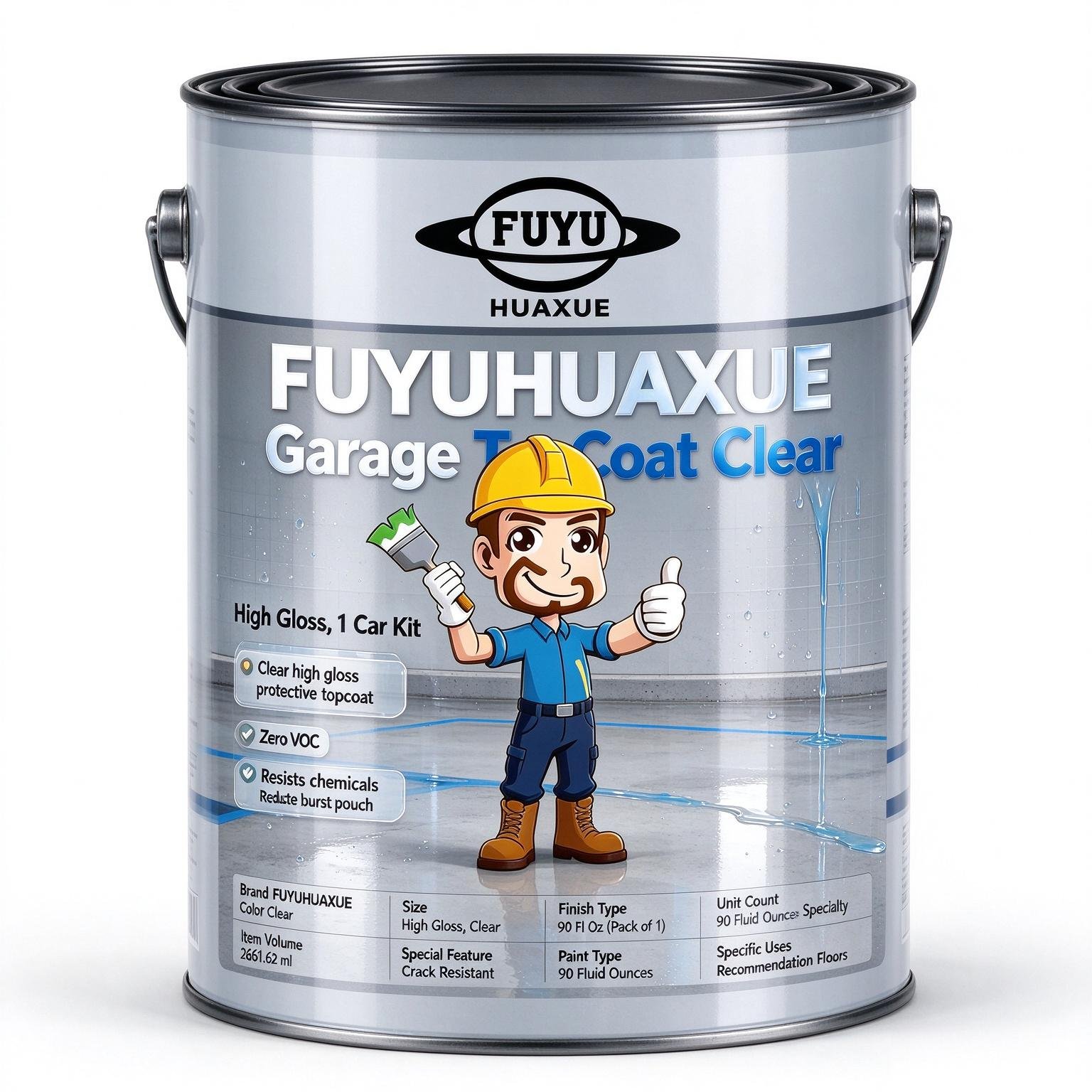 FUYUHUAXUE Garage TopCoat Clear, High Gloss, 1 Car Kit
