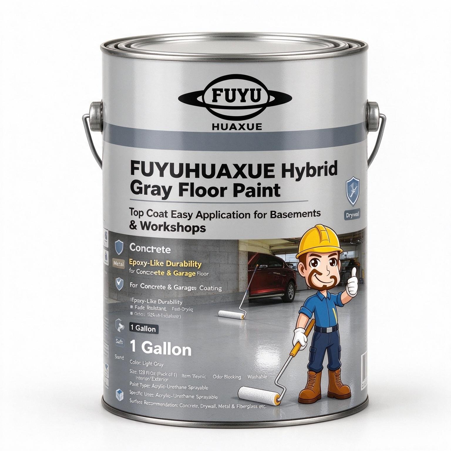 FUYUHUAXUE Hybrid Gray Floor Paint
