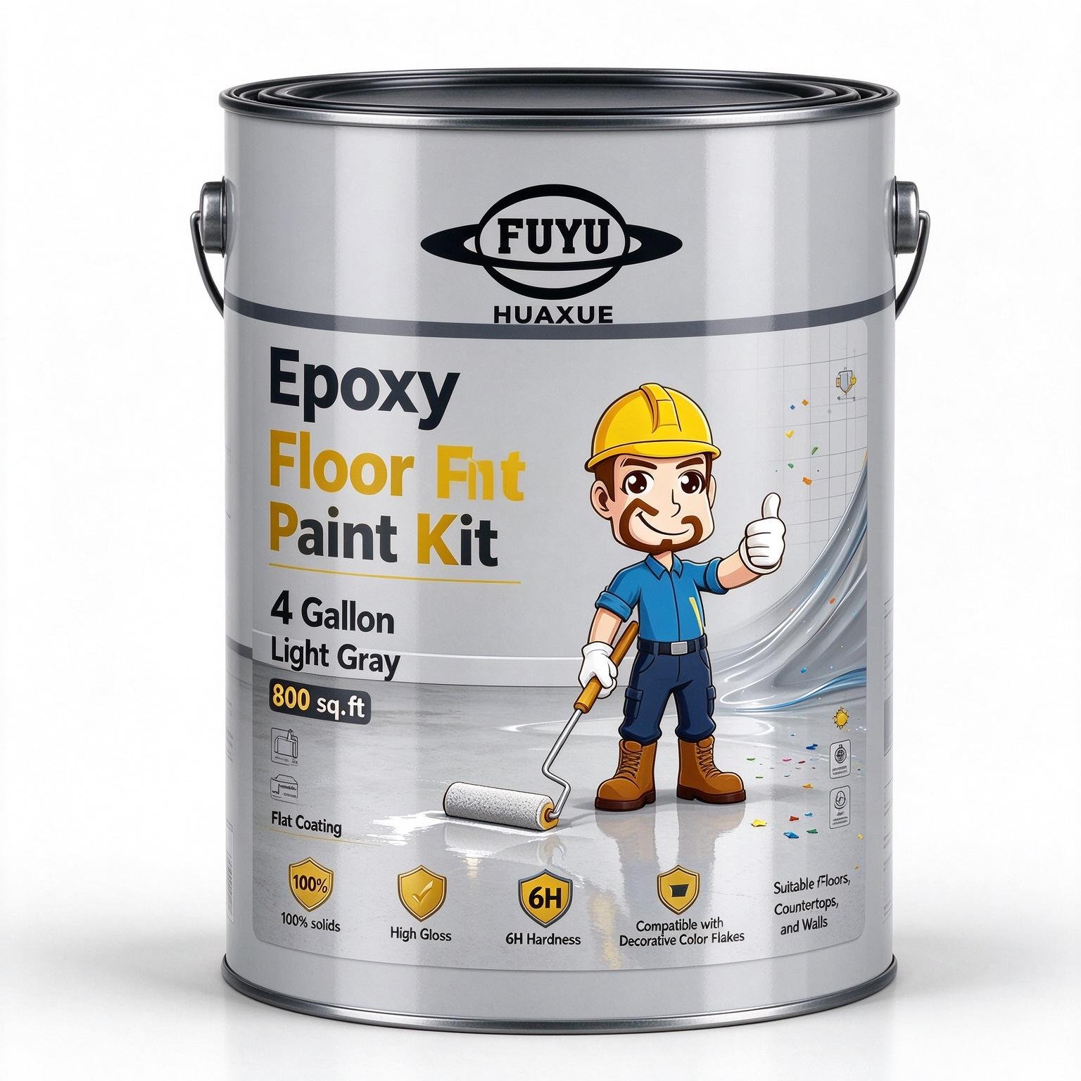 Garage Floor Coating Kit, Gray