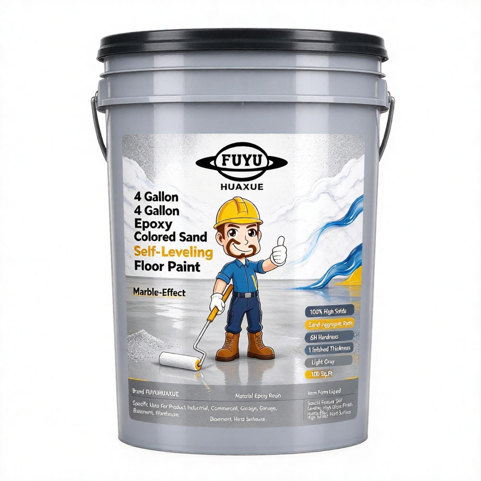4 Gallon Epoxy Colored Sand Self‑Leveling Floor Paint