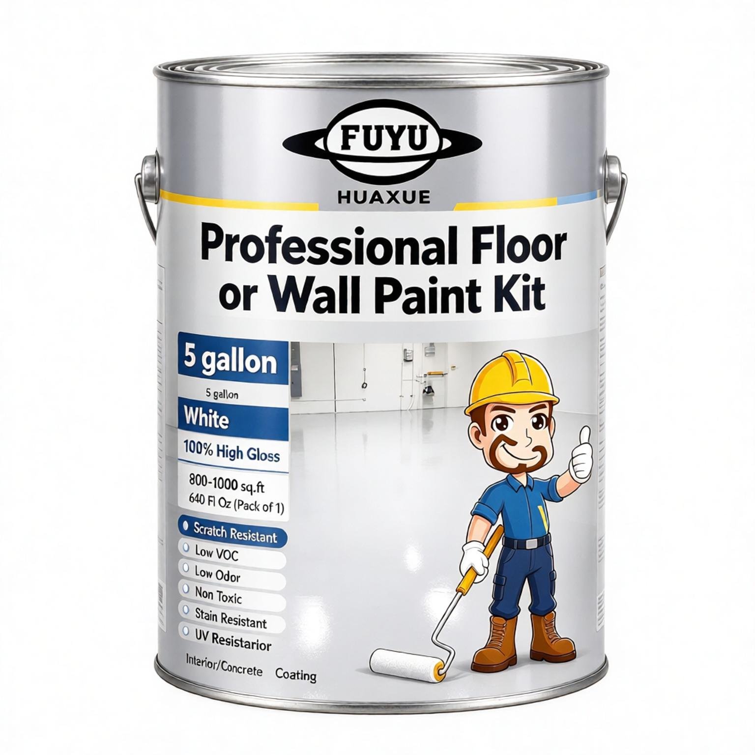5 gallon, Professional Floor or Wall Paint Kit