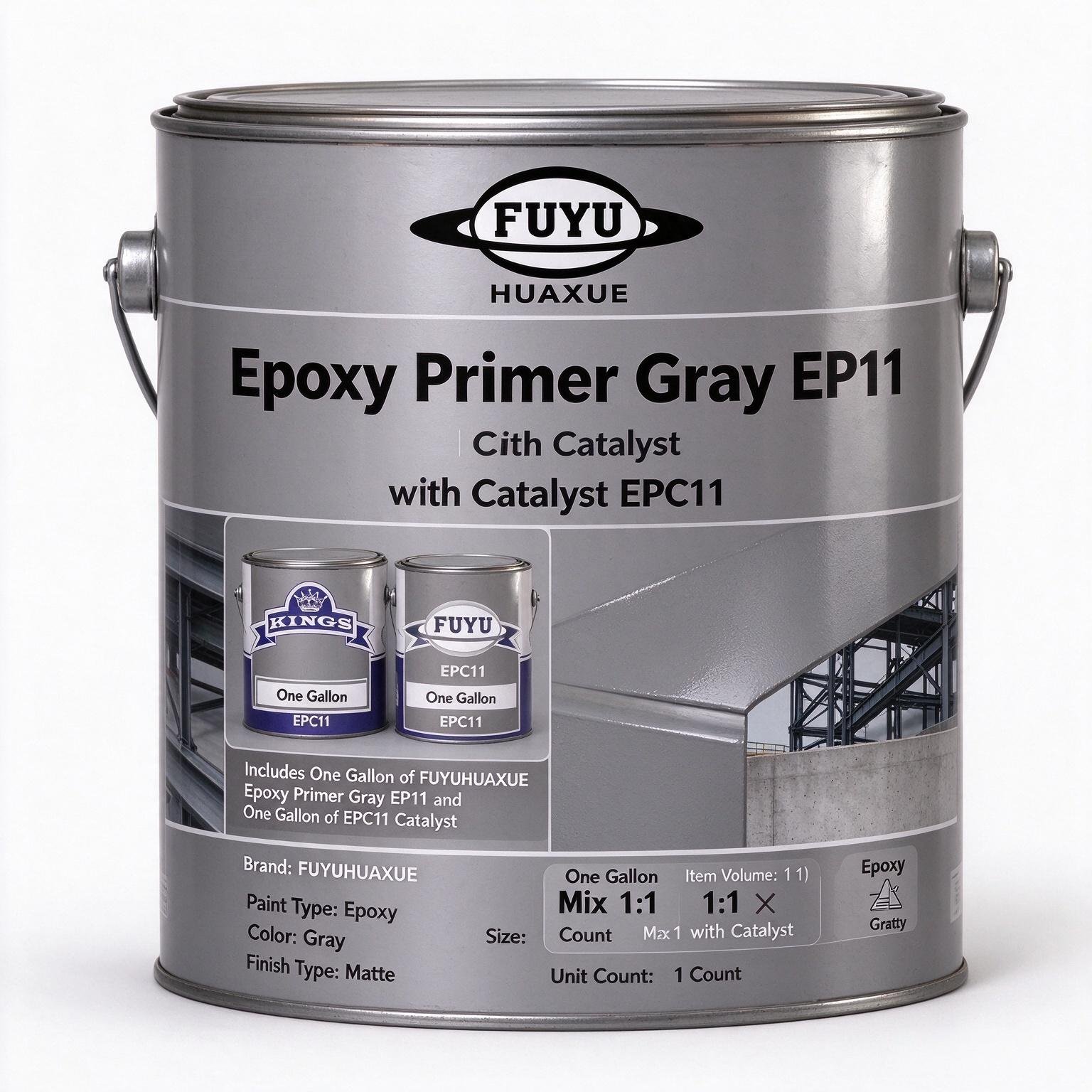 Epoxy Primer Gray EP11 One Gallon with Catalyst EPC11